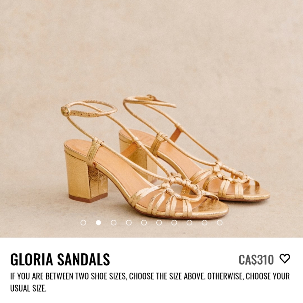 Sezane gloria - gold  - Size US8 / FR39